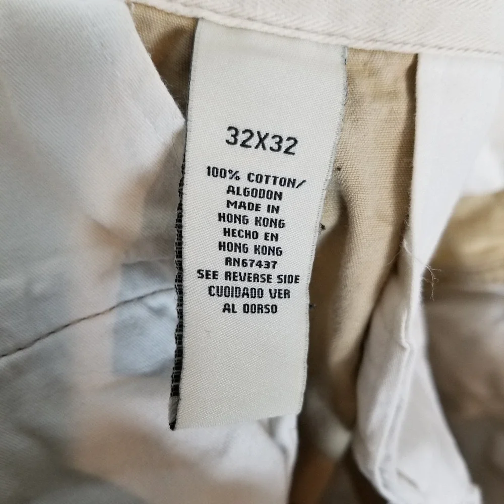 VTG Polo Ralph Lauren Men Cargo Wide Leg Pants Sz 32 x 32 Beige‎ Canvas Y2K